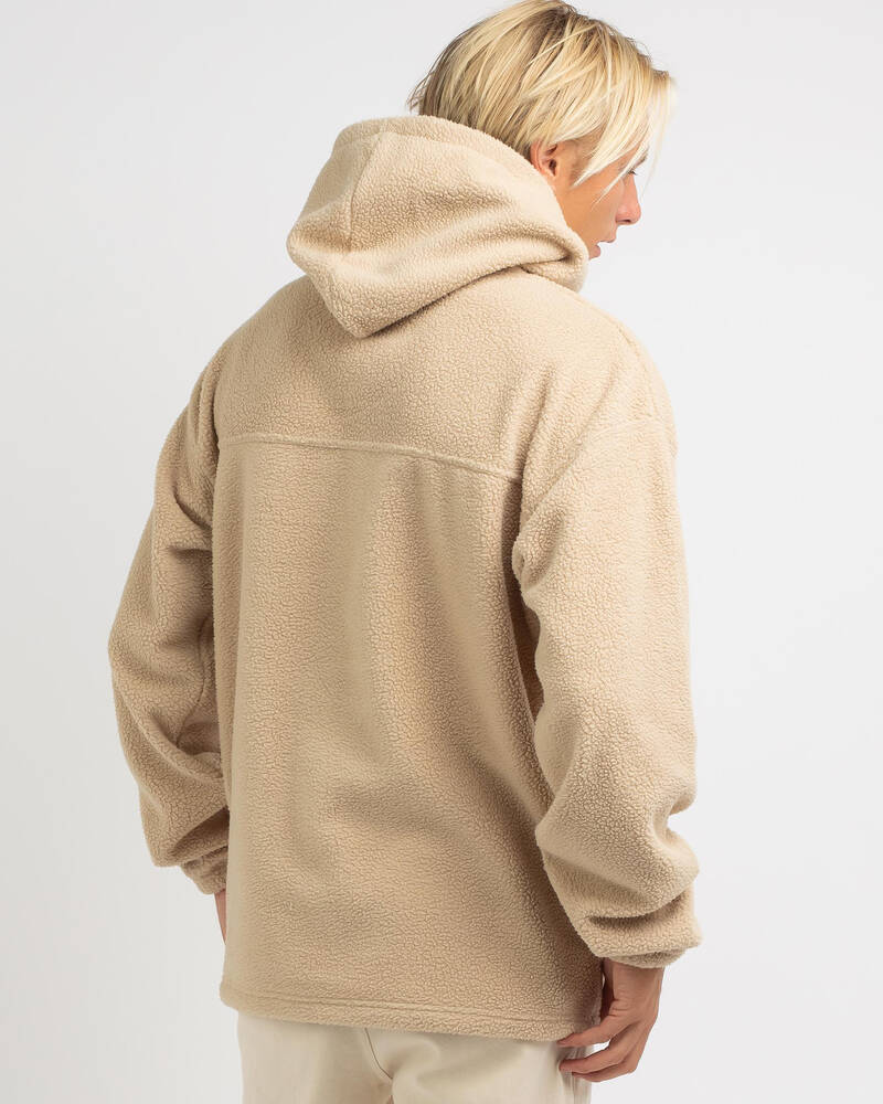 Rusty Big Bare Hooded Polar Fleece Hoodie for Mens