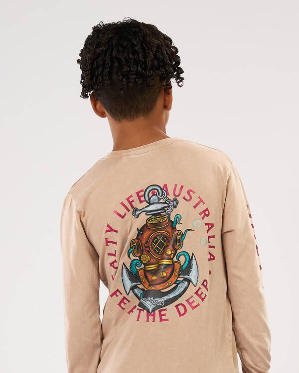 Salty Life Boys' Fear The Deep Long Sleeve T-Shirt for Mens