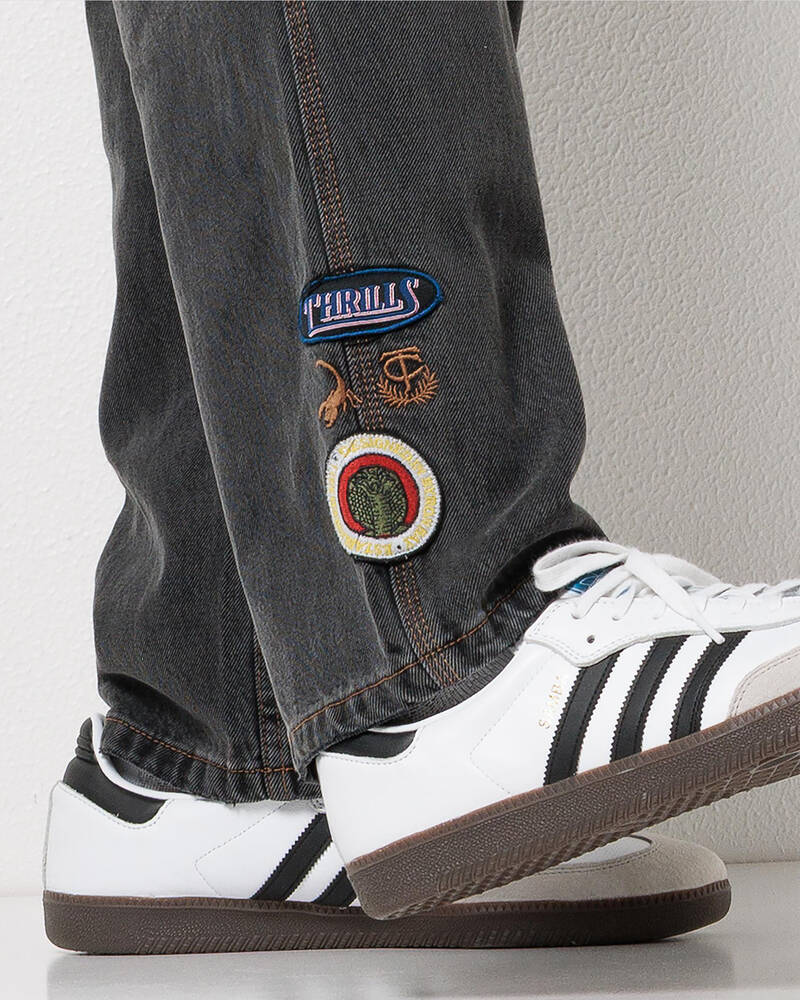 Thrills Against All Odds Mid Slacker Relaxed Long Denim Jeans for Mens