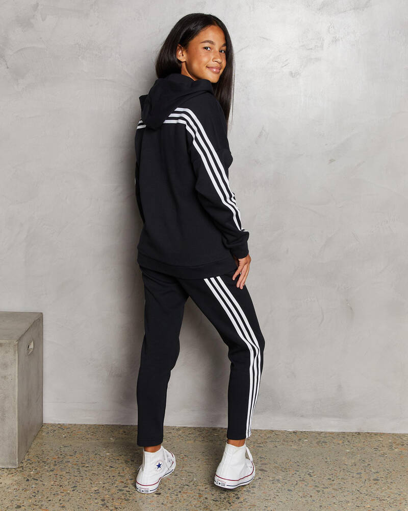 adidas Girls' 3 Stripes Zip Hoodie for Womens