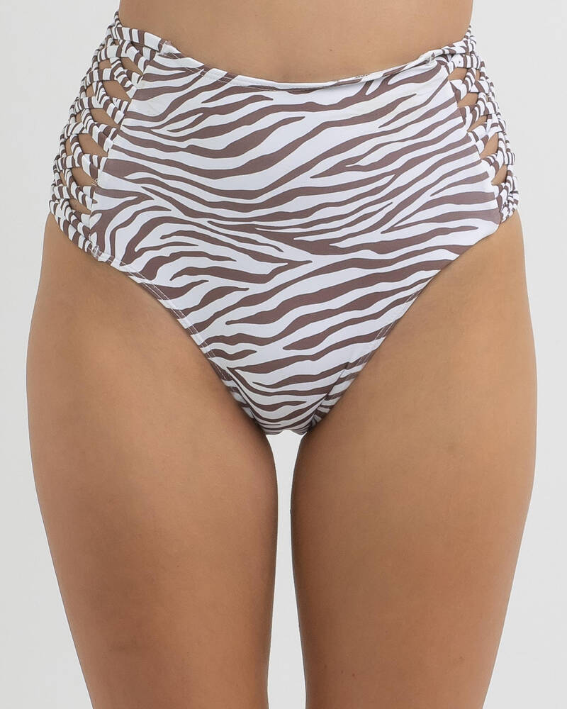 Kaiami Zane High Waisted Bikini Bottom for Womens
