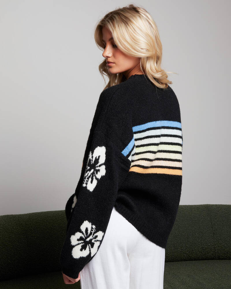 Rip Curl High Tide Hibiscus Stripe Crew Jumper for Womens