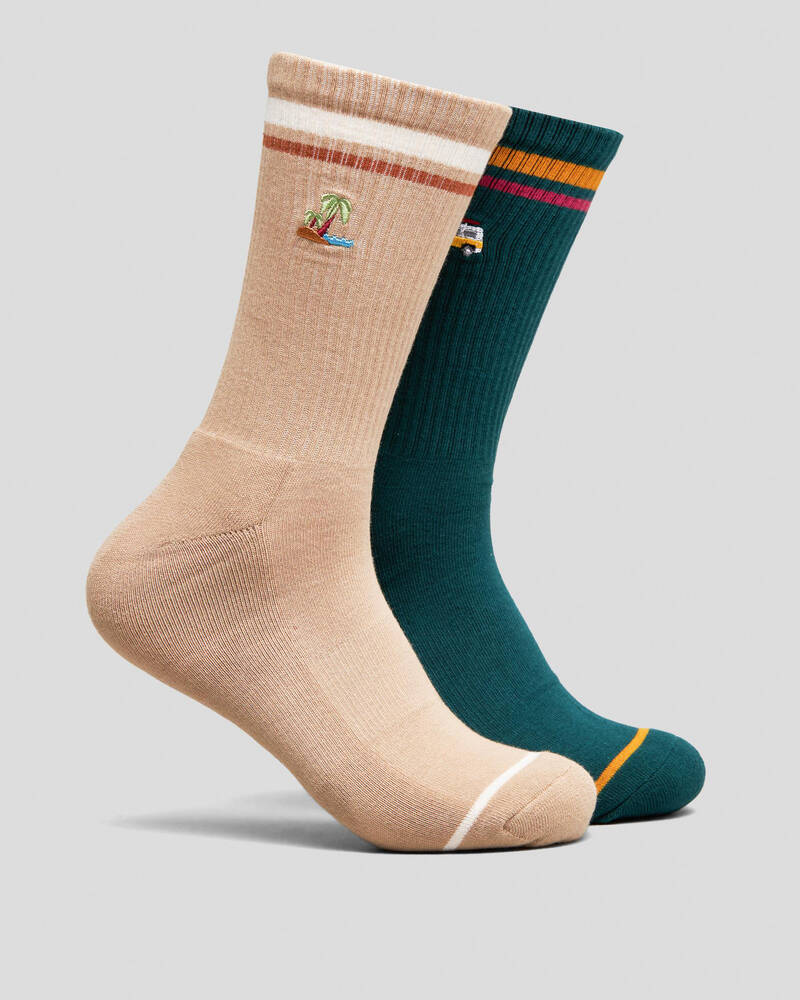 FOOT-IES Great Outdoors Sneaker Socks 2 Pack for Mens