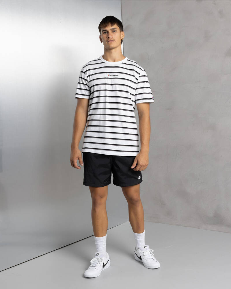 Champion Logo Stripe T-Shirt for Mens