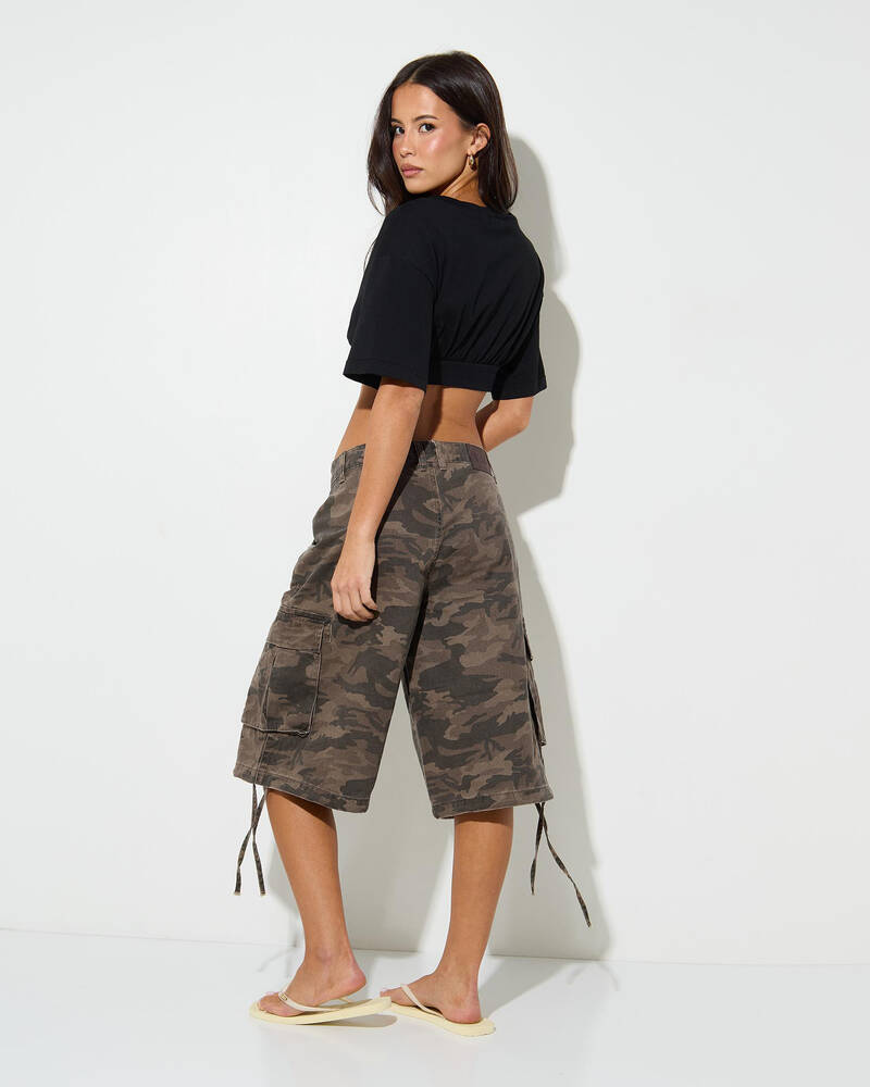 DESU Tristan Cargo Capri Shorts for Womens