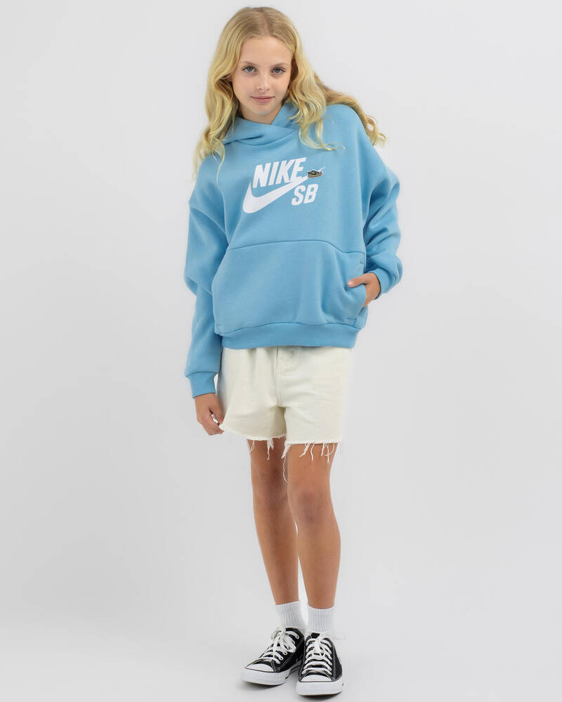 Icon Fleece Hoodie Nike Sb Icon Light Blue Hoodie Shop Nike Girls