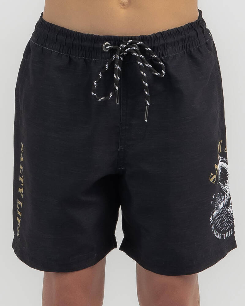 Salty Life Boys' Attack Elastic Waist Shorts for Mens