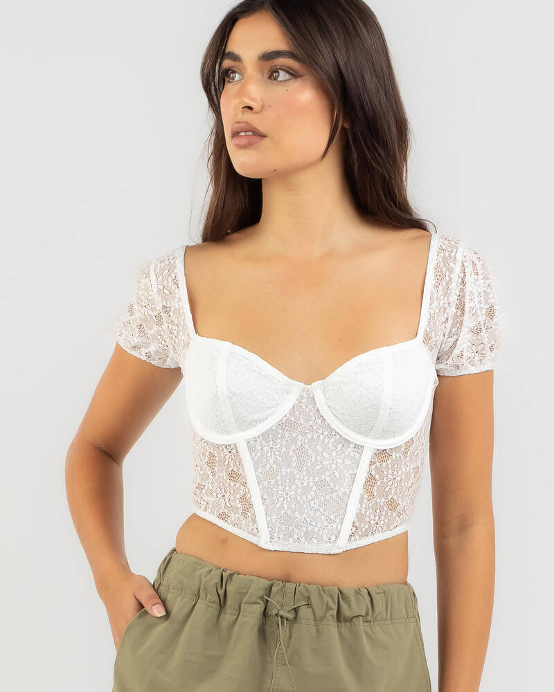 Ava And Ever Duchess Lace Corset Top for Womens