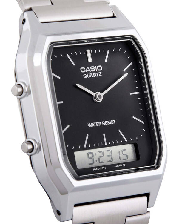 Casio AQ230A-1DS Classic Duo Time Watch for Mens