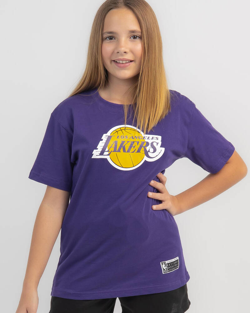 Mitchell & Ness Girls' NBA Front Logo T-Shirt for Womens