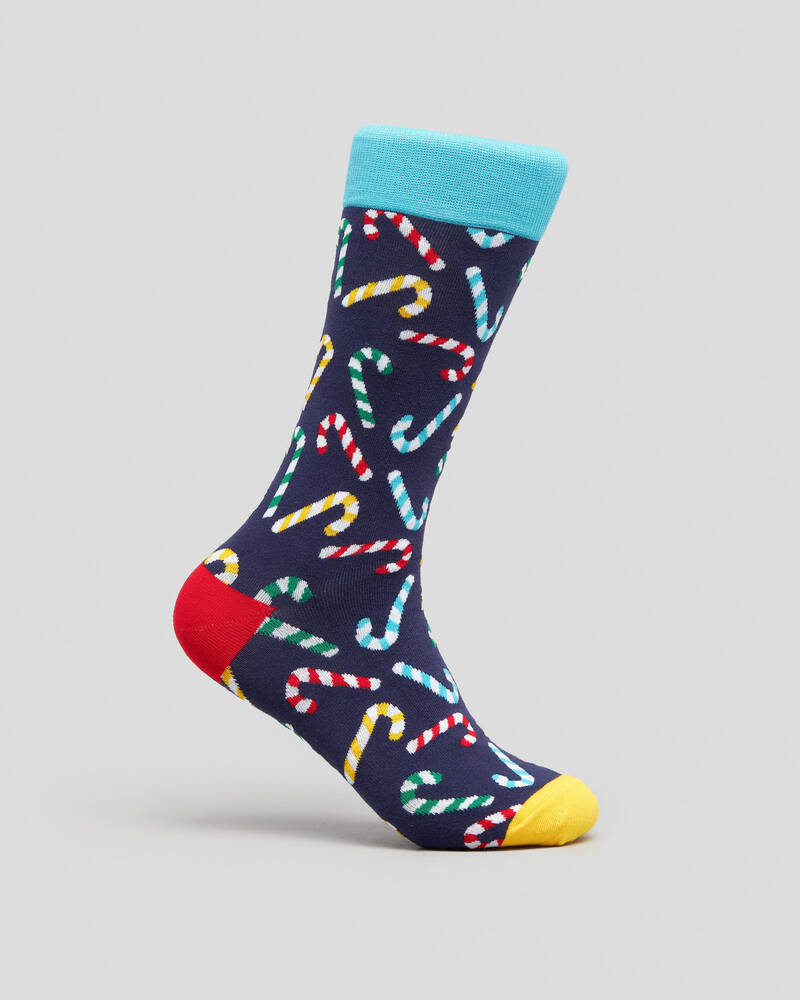 FOOT-IES Candy Cane Socks for Mens