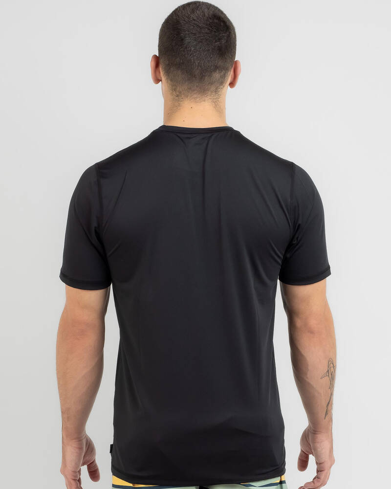 Hurley Fast Lane Outline Short Sleeve Rash Vest for Mens