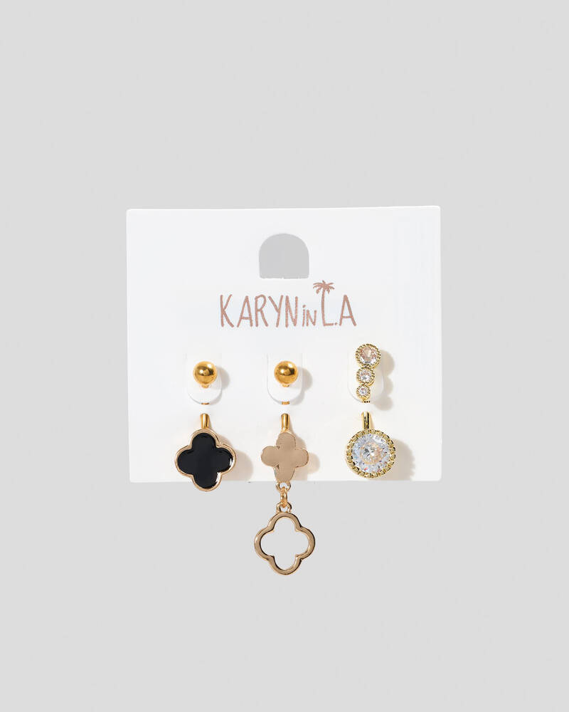 Karyn In LA Clover Belly Ring Pack for Womens
