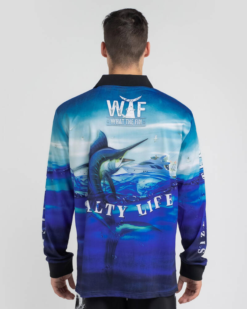Salty Life Fin Long Sleeve Fishing Shirt for Mens