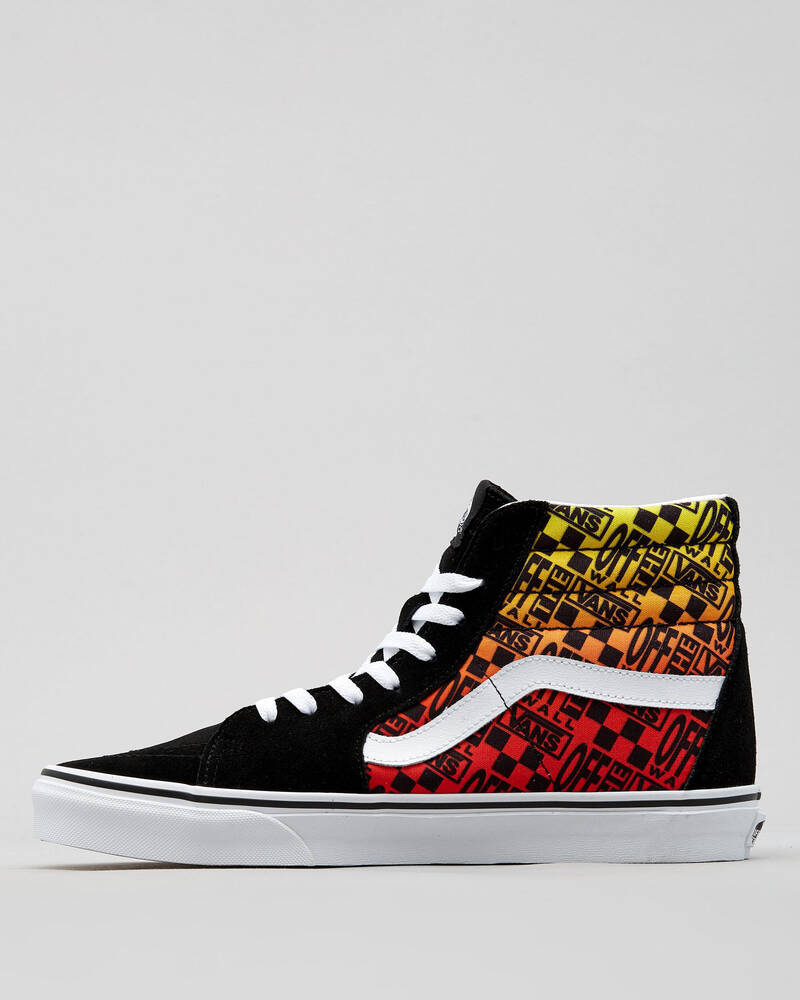 Vans Sk8 Hi Flame Logo Shoes for Mens