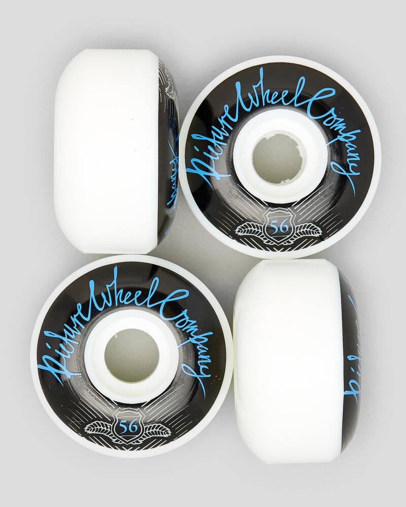 Shop Picture Wheel Company POP 56mm Skateboard Wheels In Black Fast Shipping & Easy Returns