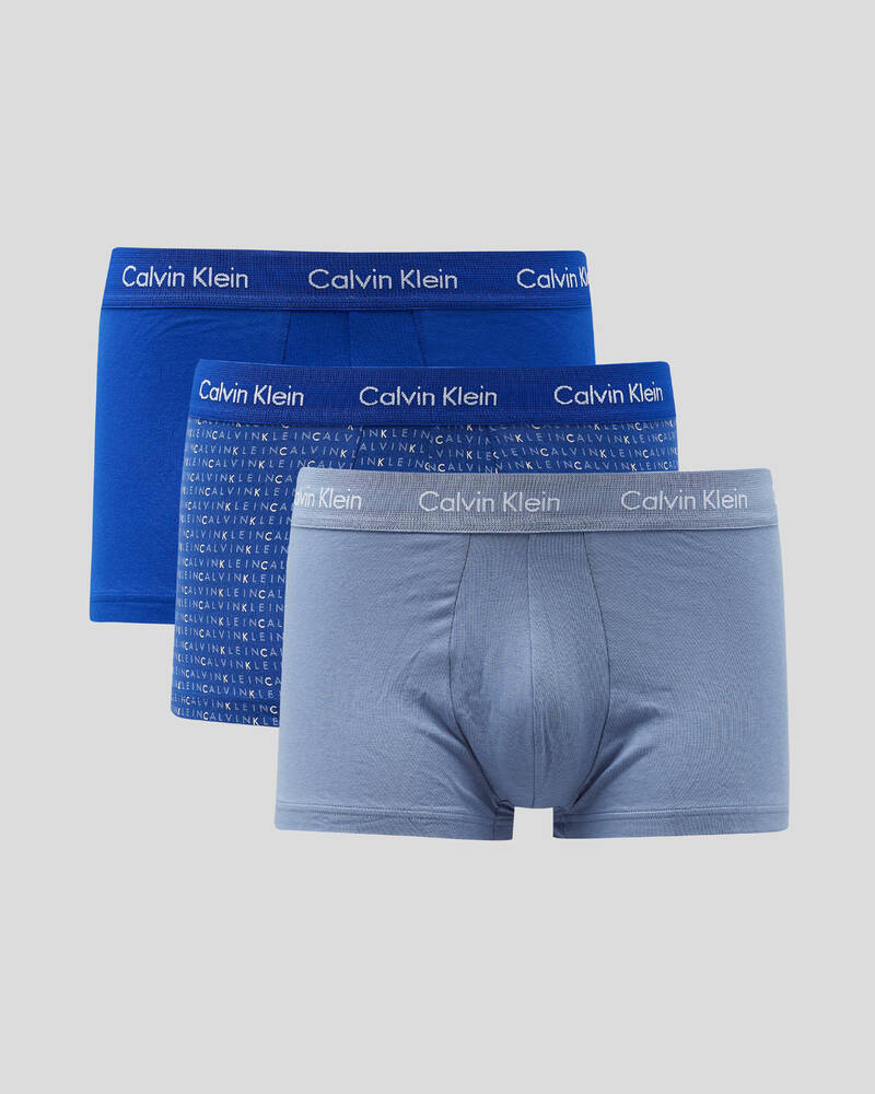 Calvin Klein Mens' Cotton Stretch Low Rise Trunk 3 Pack for Mens