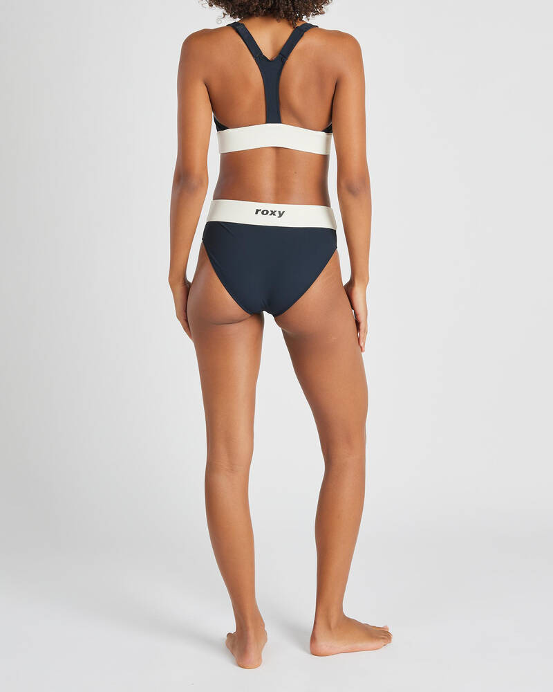 Roxy Active Colourblock Mid Classic Bikini Bottom for Womens