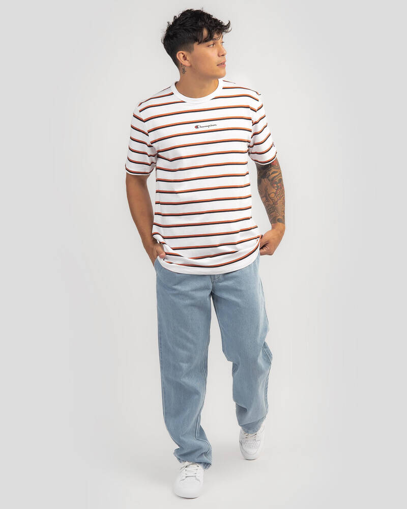 Champion Logo Stripe T-Shirt for Mens