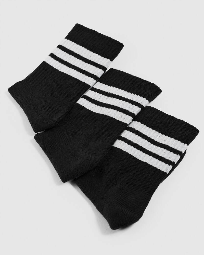 adidas Kids' 3S C CRW 3 Pack Socks for Unisex