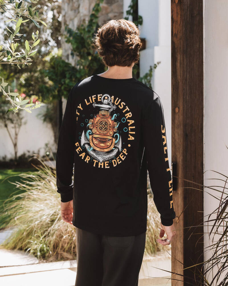 Salty Life Fear The Deep Long Sleeve T-Shirt for Mens