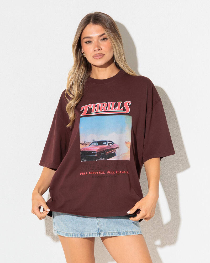 Thrills Full Throttle Oversized T-Shirt for Womens