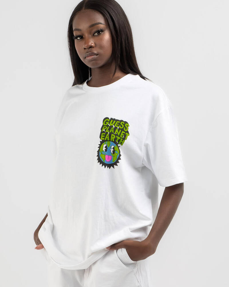GUESS Originals Earth Day Planet T-Shirt for Womens
