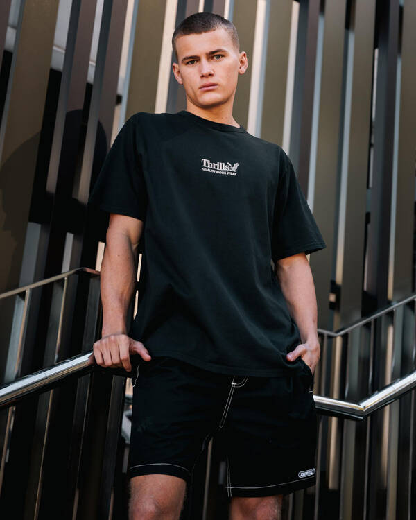 Thrills Workwear Embro Merch Fit T-Shirt for Mens
