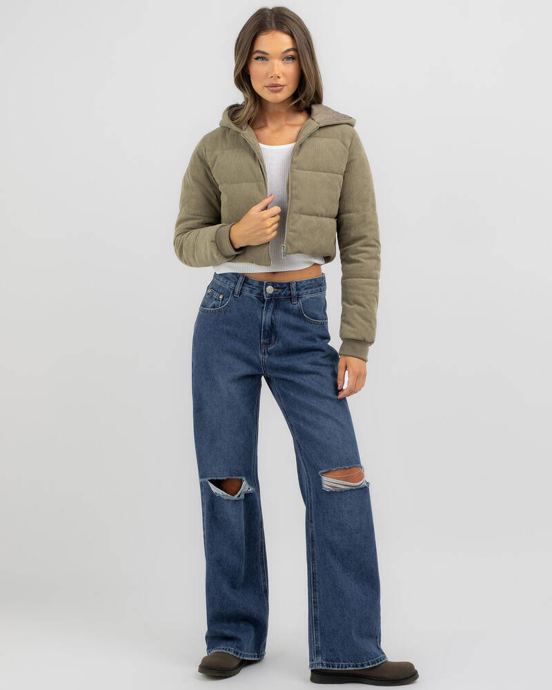 Ava And Ever Fez Hooded Cord Jacket for Womens