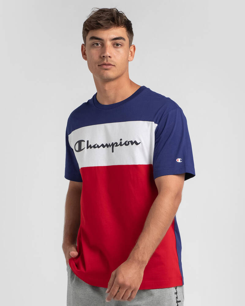 Champion EU Colour Block T-Shirt for Mens