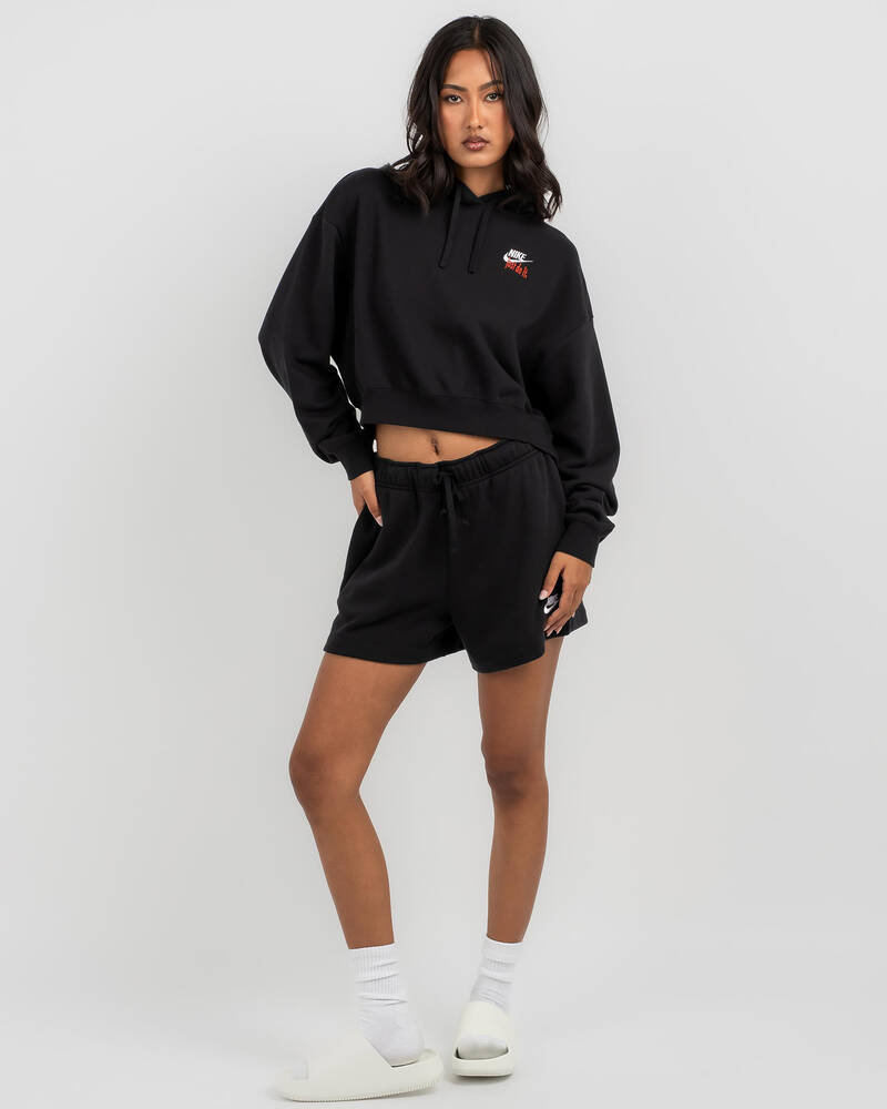 Nike Club Fleece Mid Crop Hoodie for Womens