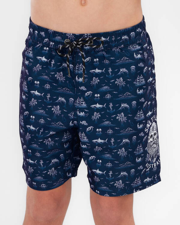 Salty Life Boys' Marauder Elastic Waist Shorts for Mens