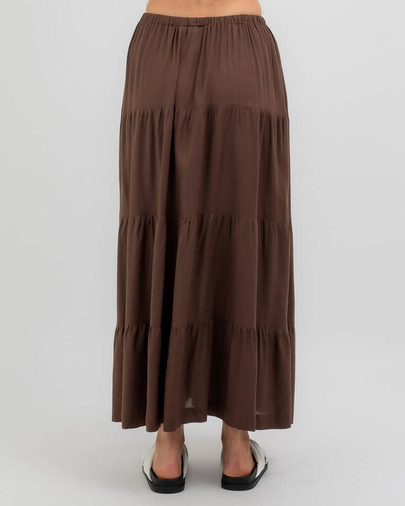 Rhythm Classic Tiered Maxi Skirt for Womens