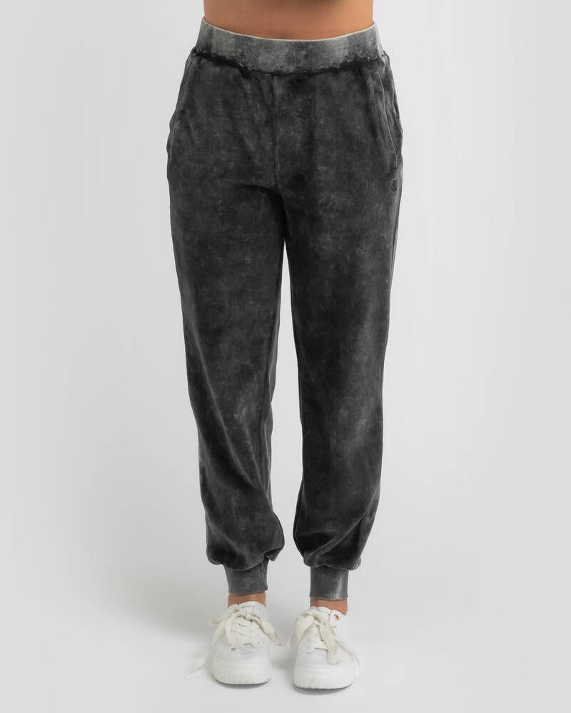 Calvin Klein Wash Velvet Track Pants for Womens
