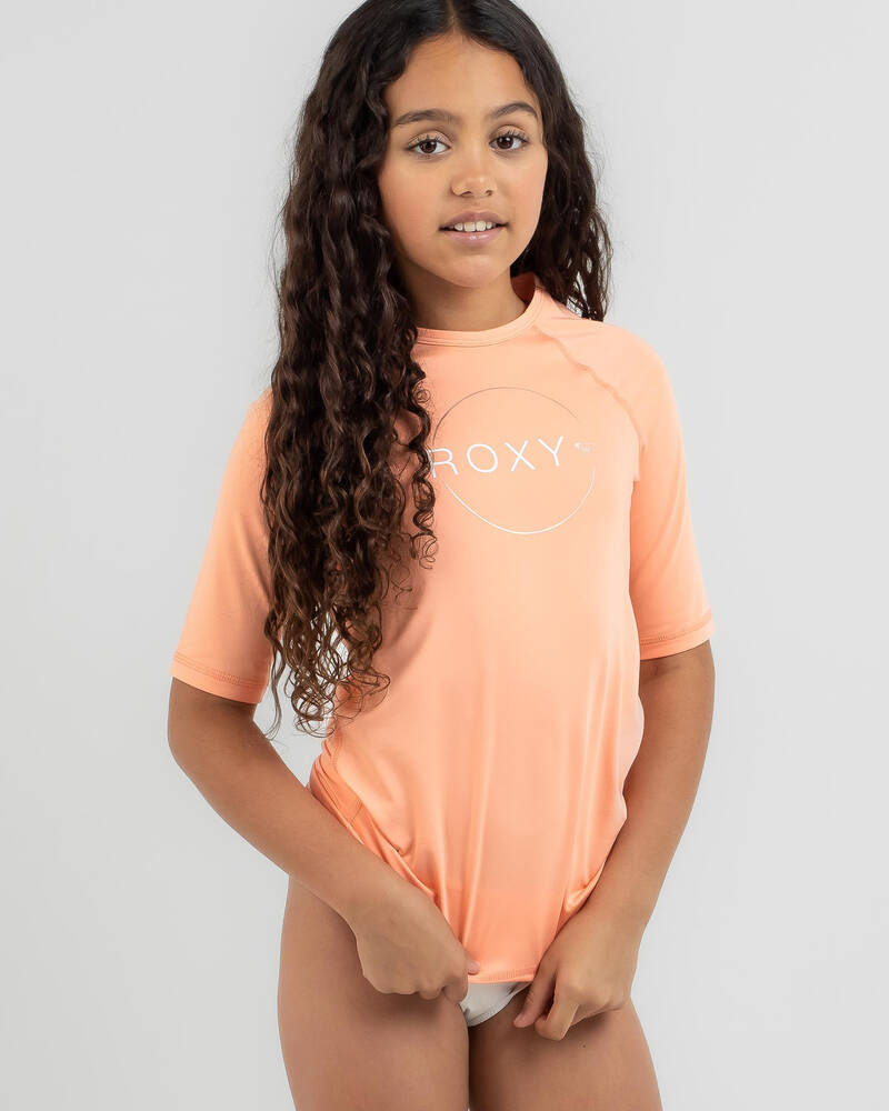 Roxy Girls' Beach Classics 3/4 Short Sleeve Rash Vest for Womens