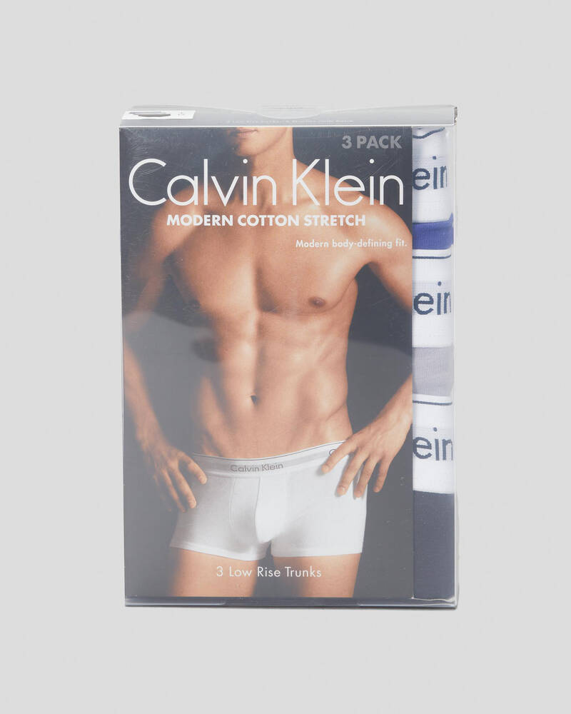 Calvin Klein Modern Cotton Stretch Low Rise Trunks 3 Pack for Mens