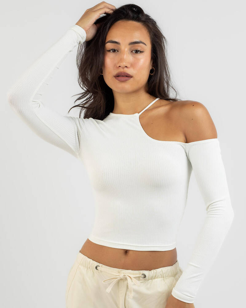 Ava And Ever Carmen Cut Out Long Sleeve Top for Womens