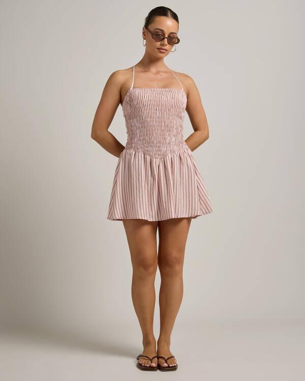 Rusty Mimi Smocked Stripe Mini Dress for Womens