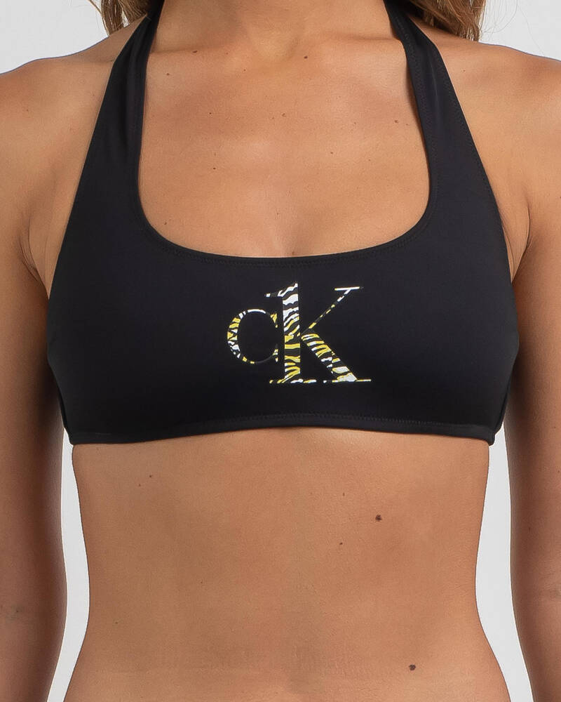 Calvin Klein CK One Halter Bralette Bikini Top for Womens