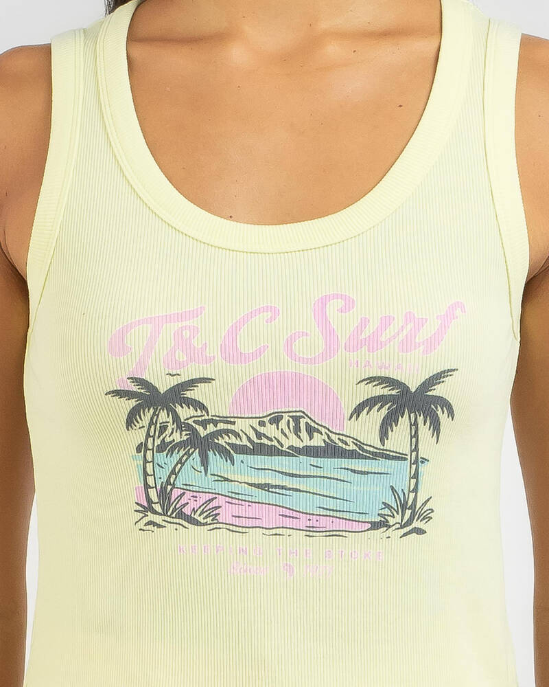 Town & Country Surf Designs Island Time Singlet for Womens