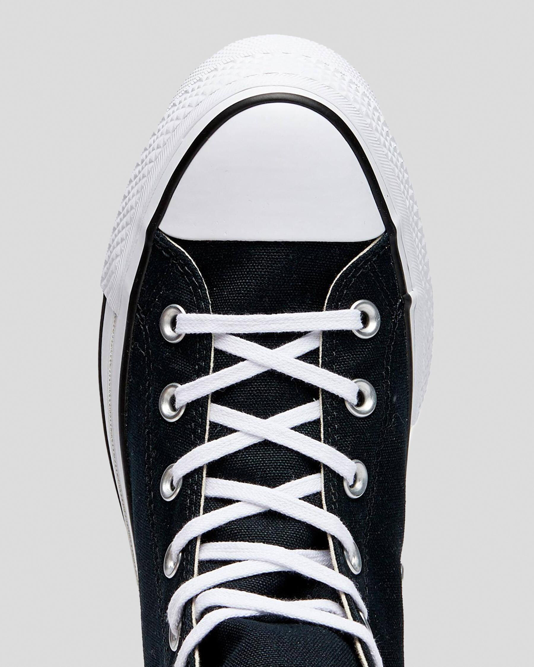 platform converse white and black