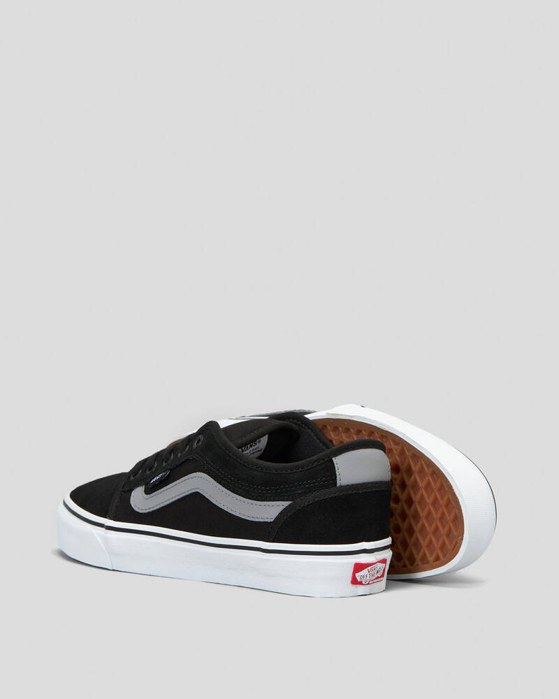 Vans Chukka Low Sidestripe Shoes In Black/grey/white - Fast Shipping ...