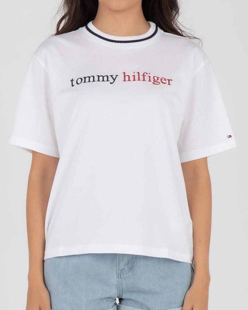 Tommy Hilfiger Tommy Remix 2.0 SS Logo T-Shirt for Womens
