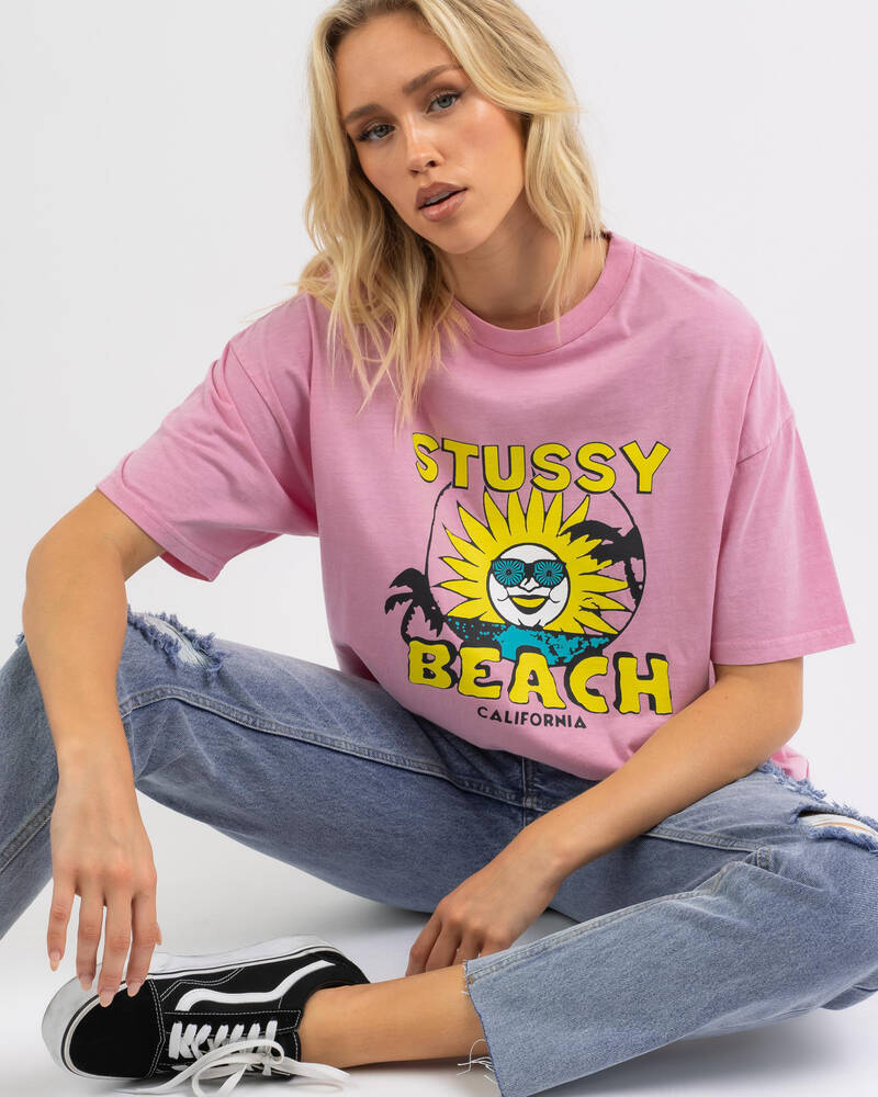 Stussy Beach Relaxed T-Shirt for Womens