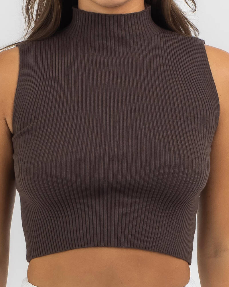 YH & Co Tiffany High Neck Knit Top for Womens