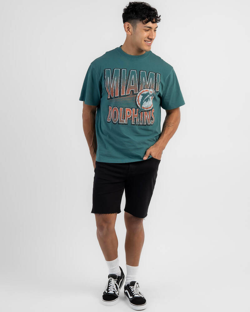 Mitchell & Ness Miami Dolphins Incline Stack T-Shirt for Mens