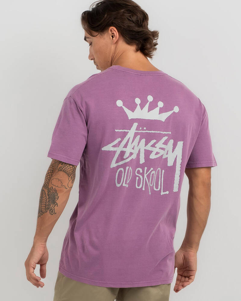 Stussy Old Skool 50/50 T-Shirt for Mens
