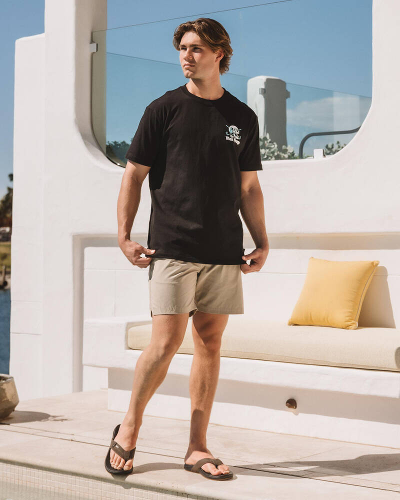 The Mad Hueys Skull Anchor Volley Shorts for Mens