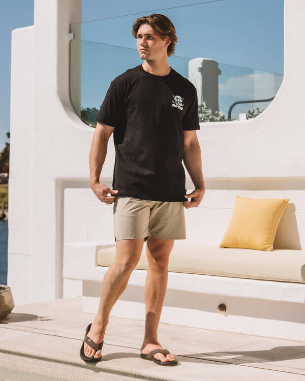 The Mad Hueys Skull Anchor Volley Shorts for Mens