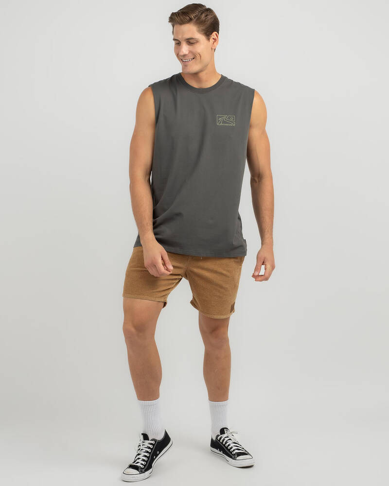 Rusty Boxed Out Muscle Tank for Mens
